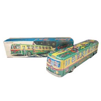 島崎玩具×三浦トーイ 大型 ブリキ ロビー・ザ・ロボット Space Bus スペースバス 日本製 箱付　画像